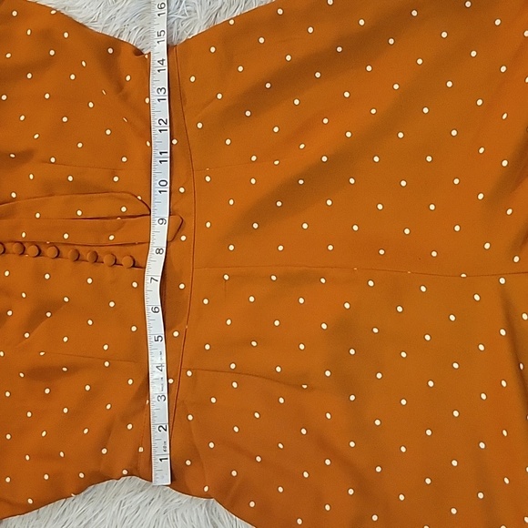 🧡 NWT Express × Ladygang Orange and Polka Dot Romper 🧡 - Picture 5 of 14
